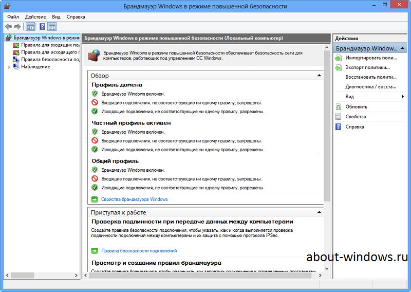 Брандмауэр Windows в режиме повышенной безопасности брандмауэр windows в режиме повышенной безопасности