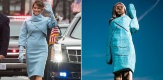 Меланию Трамп превратили в «уродливую» деревянную статую