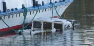 Яхта затонула, врезавшись в теплоход на Волге