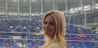 Виктория Лопырева посетила финал Суперкубка России по футболу