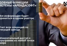 Функции и возможности системы arendasoft