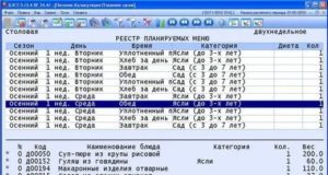 Специальная программа учета для детских садов
